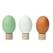 Miraclekoo Easter Eggs Wooden Faux Fake Eggs,6 Piece