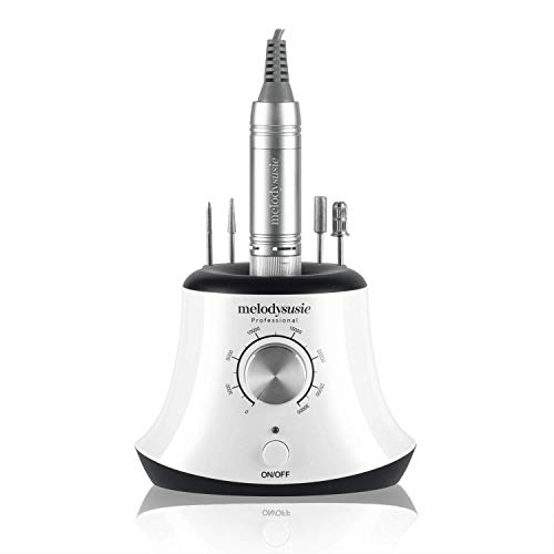 Professional 30,000 RPM Nail Drill -MelodySusie High Speed, Low Heat, Low Noise, Low Vibration Electric E File for shaping, buffing, removing gel nail polish of the natural nails, acrylics nails ...