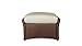 Lloyd Flanders 72227-070-Y45 Freeport Collection Ottoman in Chocolate Loom Finish, Dupione Laurel