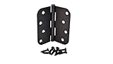(Pack of 6) kesler 4 Inch Oil-Rubbed Bronze Door Hinges with 5/8" Radius Corners