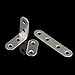Corner Brace - LANMOK 20 Sets Silvery Metal Straight Steel Braces Joint Stainless Steel Right Angle Bracket Fastener for Wood Chair Bookshelf Board Window Furniture