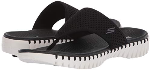 Skechers Womens Flip Flop Black/white 8 M US 8 for sale online | eBay