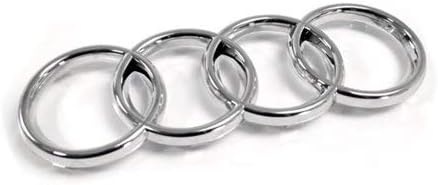 SILVER CHROME 285mm X 99mm FRONT GRILLE BONNET RINGS BADGE LOGO EMBLEM 285MMX99MM