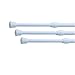 Crafts Graphy 3 Pack Adjustable Spring Tension Rod for Curtain/Window/Cupboard - 21.5-35.5 Inches, White