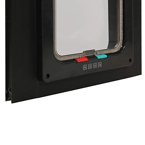 Whiskers and Windows Cat Door for Horizontal Sliding Windows, Large Cat