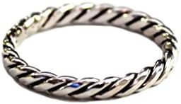 Sterling Silver Twisted Stackable Ring Size 9