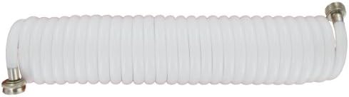 PlastairSpringHose PUWE625B9-M-11S-AMZ Light EVA Lead Free Drinking Water Safe Marine/RV Recoil Hose, White, 3/8-Inch by 25-Foot