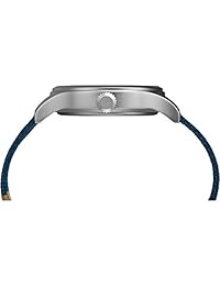 Reloj para hombre de Timex de 1,6 "; estilo explorador, Vestido, Azul   Bronceado