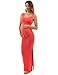 PattyBoutik Mama Tie-Dye/Solid Scoop Neck Sleeveless Maxi Dress (Coral Medium)