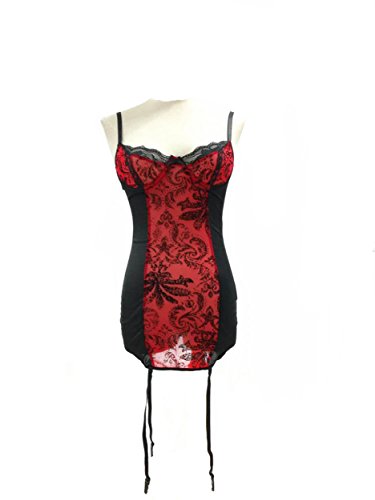 Modes-Womens-See-through-Lace-Up-Corset-Bustiers-Wire-Lingerie-G-string-Garters-Set