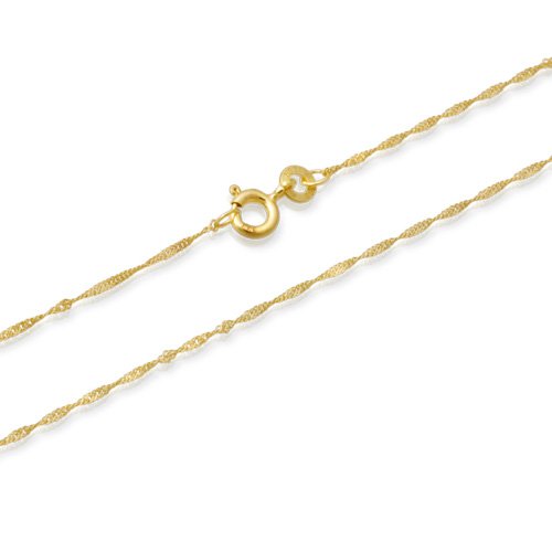 585er Goldkette: Singapurkette Gold 45cm BIN-1058