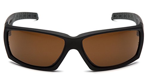 Venture Gear Overwatch Shooting Safety Sunglasses, Black, Bronze Anti-Fog Lens