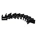 BLUECELL 10PCS Black Color L Shape Rubber Covers Furniture Angle Iron Foot Pads,38x38mm
