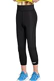 Junlan Women Neoprene Workout Pants Body Shaper Sweat Sauna Suit for Weight Loss Exercise Leggings Hot Slimming Yoga Capris