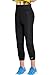 Junlan Weight Loss Workout Exercise Fitness Hot Slimming Sweat Sauna Capris Pants Long Neoprene Sauna Body Shapers Capris (Black Sauna Pants, 2XL)