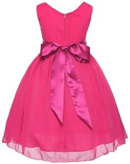 V-Neckline Chiffon Flower Girl Dress