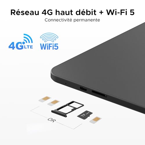 P13PRO Tablet 13.4 Pulgadas, 2.4K 120Hz Display Tablet Android 16 con 48GB RAM+256GB ROM, Gemini AI, T7280 Octa-Core, 16MP + 8MP, 12000mAh, 5G WIFI, 4G LTE, Tablets con Teclado, lapiz, Funda-Negro