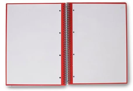 - Red A4 Notebook - 240 páginas em grelha microperfurada - capa extra dura - moldura em espiral - inclui autocolantes