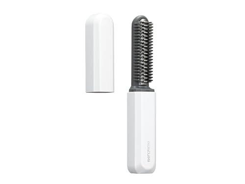 コイズミ ヘアアイロン コードレス 前髪アイロン USB充電式 持ち運び コンパクト キャップ付 ホワイト KHR-6420/W
