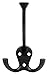 Liberty B42305Z-FB-C Hook with Three Flared Prongs, Flat Black
