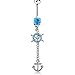 Power Wing Belly Button Rings Dangle Sexy for Women,Navel Rings Set Surgical Steel Barbell Jewelry (Blue-set)