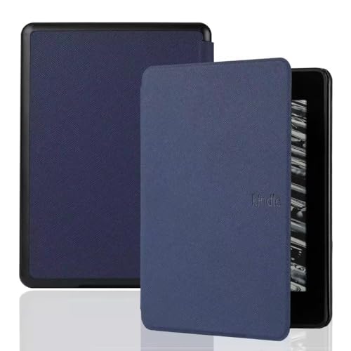 Capa Para Kindle Paperwhite 12ª Geração e Kindle Colorsoft 7 Polegadas (SA569P, SA568B, SA58CB, SA59CP) – Função Liga/Desliga - Fechamento Magnético - Sistema de Hibernação (Azul Marinho)