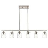 VINLUZ Classic Farmhouse 6 Light in Brushed Nickel