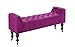 Divano Roma Furniture Classic Tufted Microfiber Footrest/Footstool/Ottoman with Casters (Purple)