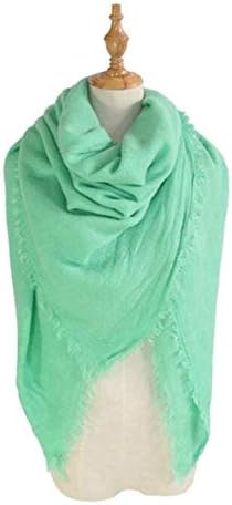 Baisheng Women Striped Scarf New Thick Sweater Shawl Pure Fringe Reversible Shawl Square Scarves