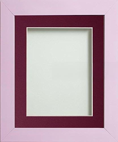 Frame Company Candy Range Peony Picture Photo Frames with Plum Mount, 8x6 for 5x3 *Choice of Sizes and Colours* Fitted with Real Glass