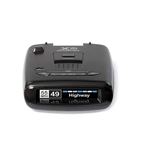 Escort X70 Long Range Radar Detector, with Live App - Voice Alerts - False Alert Filter - OLED Display!