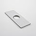 KES 6-Inch Sink Faucet Hole Cover Deck Plate Square Escutcheon for Bathroom or Kitchen Single Hole Mixer Tap, Brushed Steel, PEP2S15-2