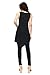 Made By Johnny MBJ WT671 Womens Summer Sleeveless Irregular Handkerchie Hem Loose Tunic Tops Flowy Blouses Shirt XL Black