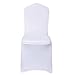 CUSFULL 10 Pcs Polyester Spandex Banquet Wedding Party Chair Covers Universal (White)