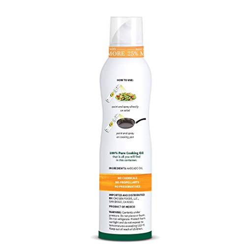 Chosen Foods 100% Pure Avocado Oil Spray, Keto and Paleo Diet Friendly, Kosher Cooking Spray for Baking, High-Heat… - Image 4