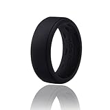 M-MOSTEP Silicone Wedding Ring, Slicone Ring for Men and Women, Premium Medical Grade Stackable Rubber Bands, Breathableand Comfortable Fit & Skin Safe Ring
