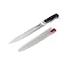 Sabatier Forged Triple Riveted Slicing Knife with Edgekeeper Self-Sharpening Blade Cover, Razor-Sharp Kitchen Knife to Cut Fruit, Vegetables and more, High-Carbon Stainless Steel, 8-Inch,Black