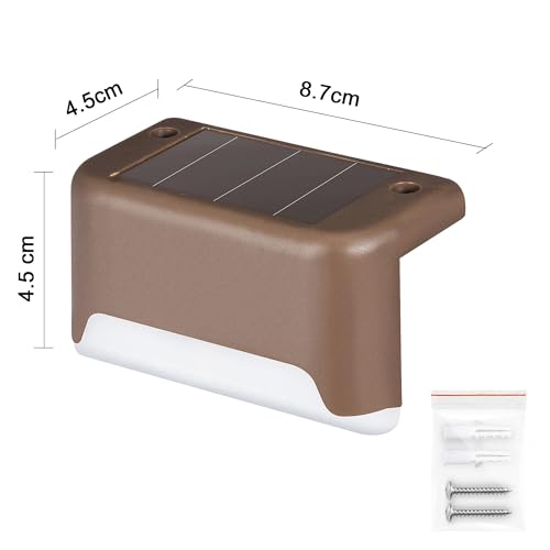 SOLPEX Solar Deck Lights Outdoor 16 Pack, Solar Step Lights Waterproof Led Solar lights for Outdoor Stairs, Step , Fence, Yard, Patio, and Pathway(Warm White)