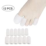 12PCS Toe Protectors, Toe Caps, Breathable Silicone Gel Big Toe Sleeves for Ingrown Toenail, Toenail Loss - Callus & Blister Prevention Toe Covers
