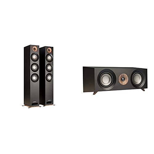 Jamo Studio Series S809 Floorstanding Speaker Pair (Black) & Jamo Studio Series S 83 CENBLK