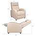 Homall Recliner Chair, Recliner Sofa for Adults, Recliners Home Theater Seating with Lumbar Support, Reclining Sofa Chair for Living Room (Leather, Beige)