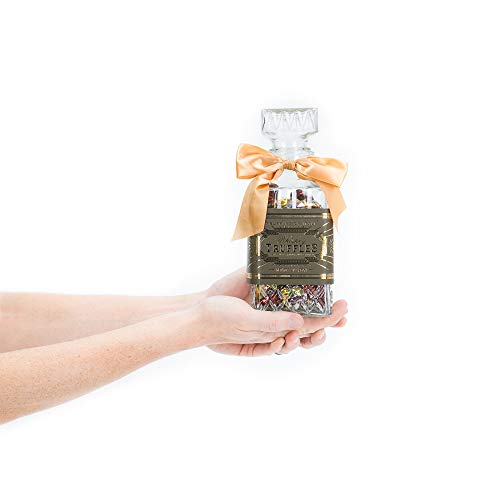 Whiskey Flavored Truffle Decanter by Man Crates - Includes 20 Whiskey-Flavored Chocolate Truffles (0.46 oz each) - Reusable Cut Glass Decanter (750 ml) - Great Holiday Gift for Men