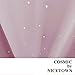 NICETOWN Star Cut Out Curtains - Die-Cut Star Blackout Drapes Window Treatment Draperies for Space Theme Bedroom Thanksgiving (Lavender Pink=Baby Pink, 2 Panels, 52 inches x 84 inches)