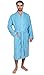 TowelSelections Mens Robe, Cotton Kimono Terry Cloth Bathrobe, Towel Bath Robe for Men Medium/Large Air Blue