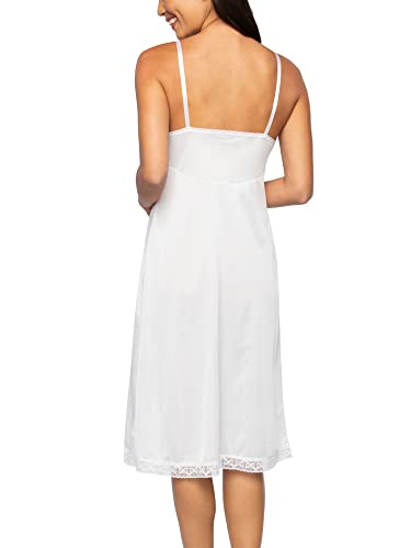 Vanity Fair Women's Anti-Static Nylon Full Slips for Under Dresses (S-5XL), Lace-26-White, Small