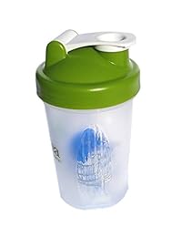 Proteína Coctelera botella w/bola de metal, licuadora botella 16oz sin BPA Classic Loop parte superior