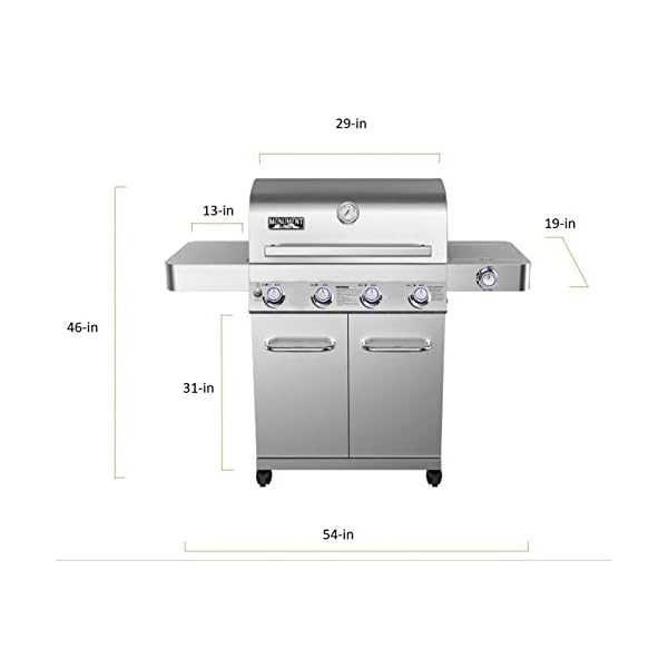 Monument-Grills-17842-Stainless-Steel-4-Burner-Propane-Gas-Grill-with-Rotisserie