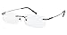 Agstum Blue Light Blocking Glasses - Flexible Rimless Titanium Alloy Eyeglasses Frames Clear Lens