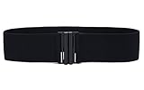 Syuer Womens Wide Elastic Cinch Belt Waist Trimmer Stretch Buckle Belt Waistband (L-XL (31