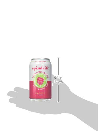 SPINDRIFT SPARKLING WATER, RASPBERRY & LIME, 12 FL OZ